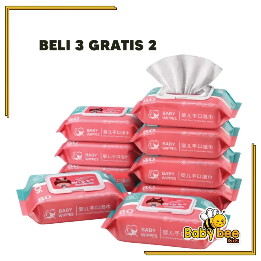 Baby Bee Tissue Basah 80 Sheets — Baby Wipes