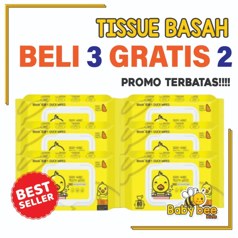 Baby Bee Tissue Basah 80 Sheets — Baby Wipes